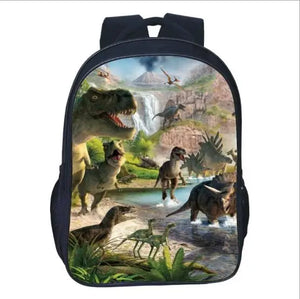 3D Dinosaur School Backpack Boys Kids Satchel Space Bags Mochila Escolar