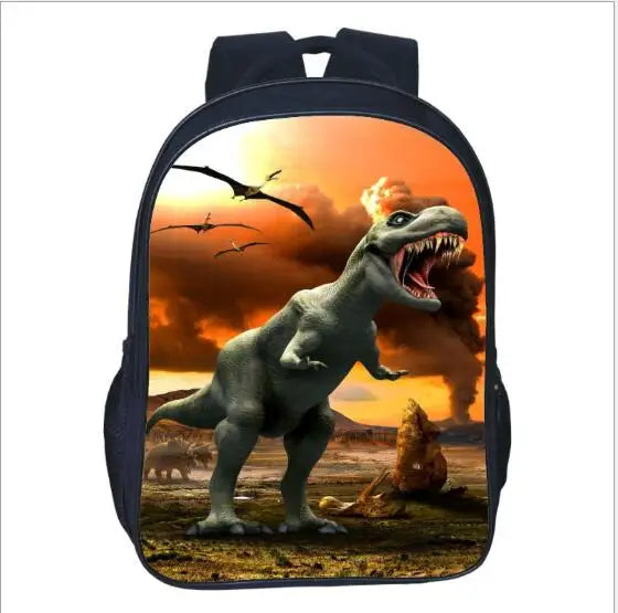 3D Dinosaur School Backpack Boys Kids Satchel Space Bags Mochila Escolar