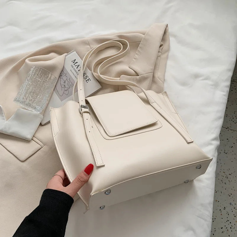 Big Capacity Women's Bag Pu Leather Handbags Tote Female Shoulder Bags