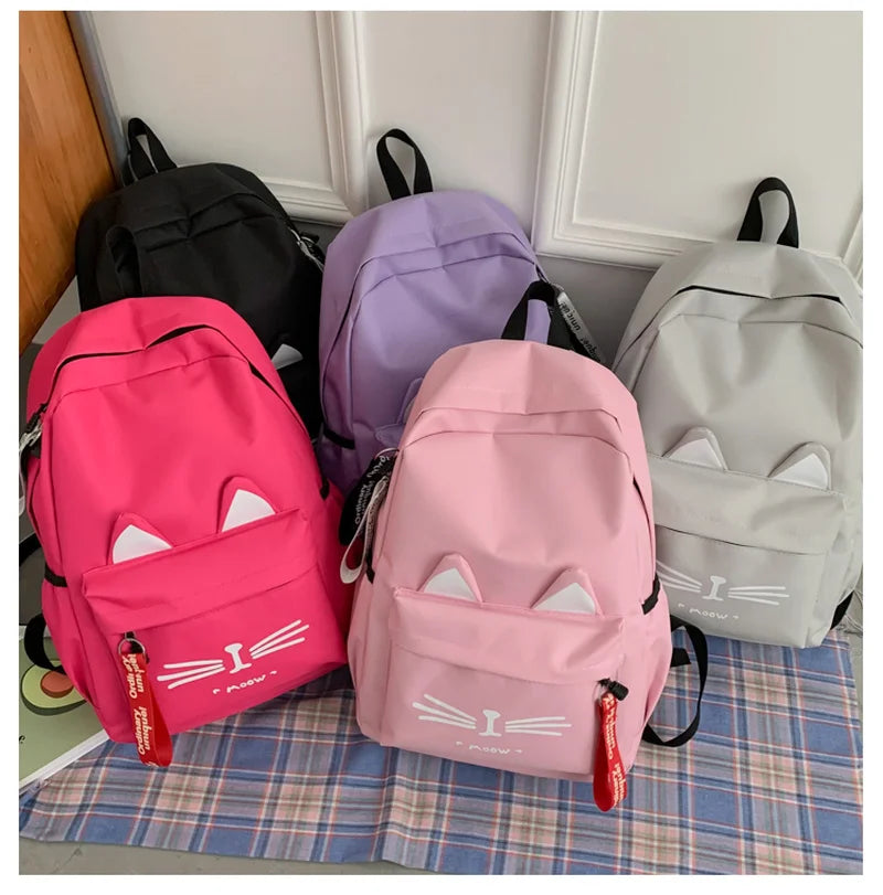 Cat Ears Girls Backpack Kids School Bag Boys Mochila Escolar Cartable Enfant