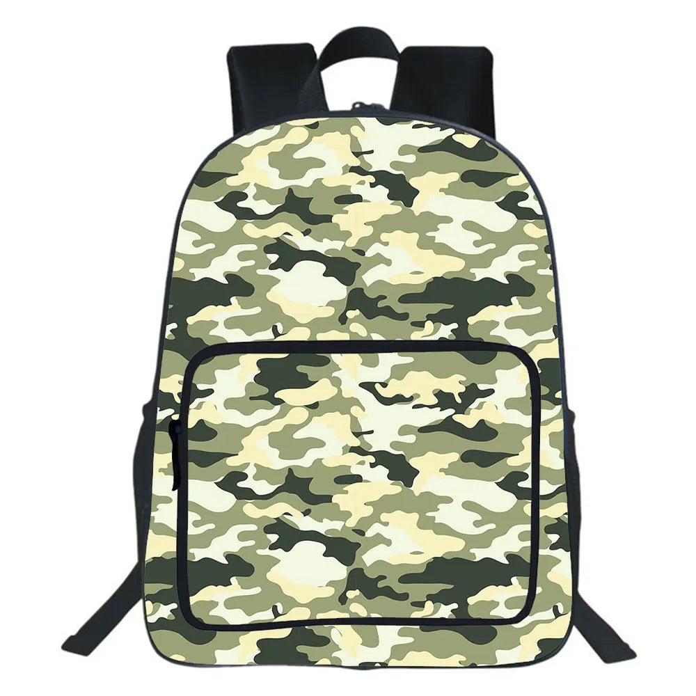 Camouflage Backpack Boys And Girls School Bag Rucksack Travel Mochila