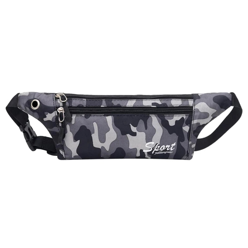 Dark Grain Camo Bum Bag Unisex Fanny Pack Waist Belt Pouch Pocket