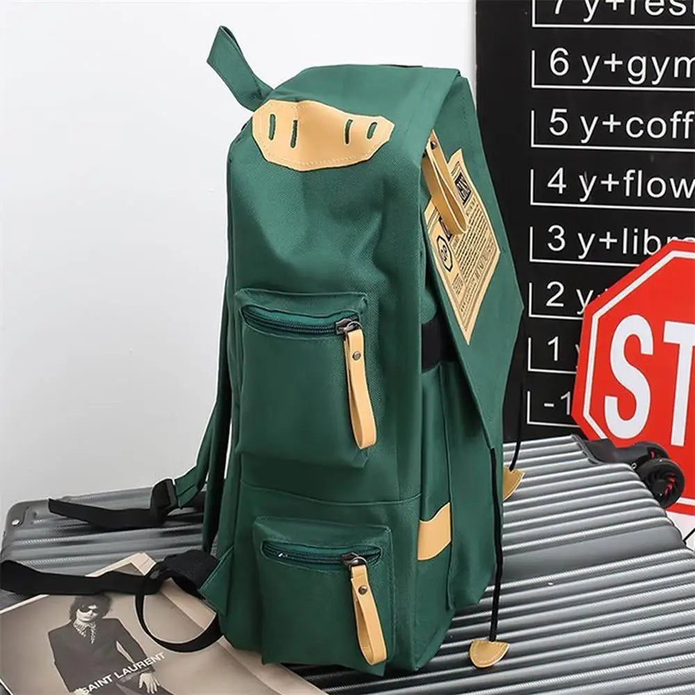 Canvas Backpack Large-Capacity Travel Computer School Bag Couple Preppy Style