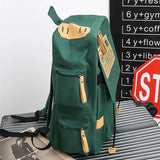 Canvas Backpack Large-Capacity Travel Computer School Bag Couple Preppy Style