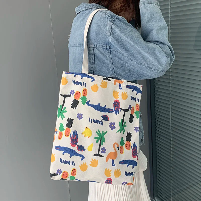 Cartoon Harajuku Canvas Shoulder Bag