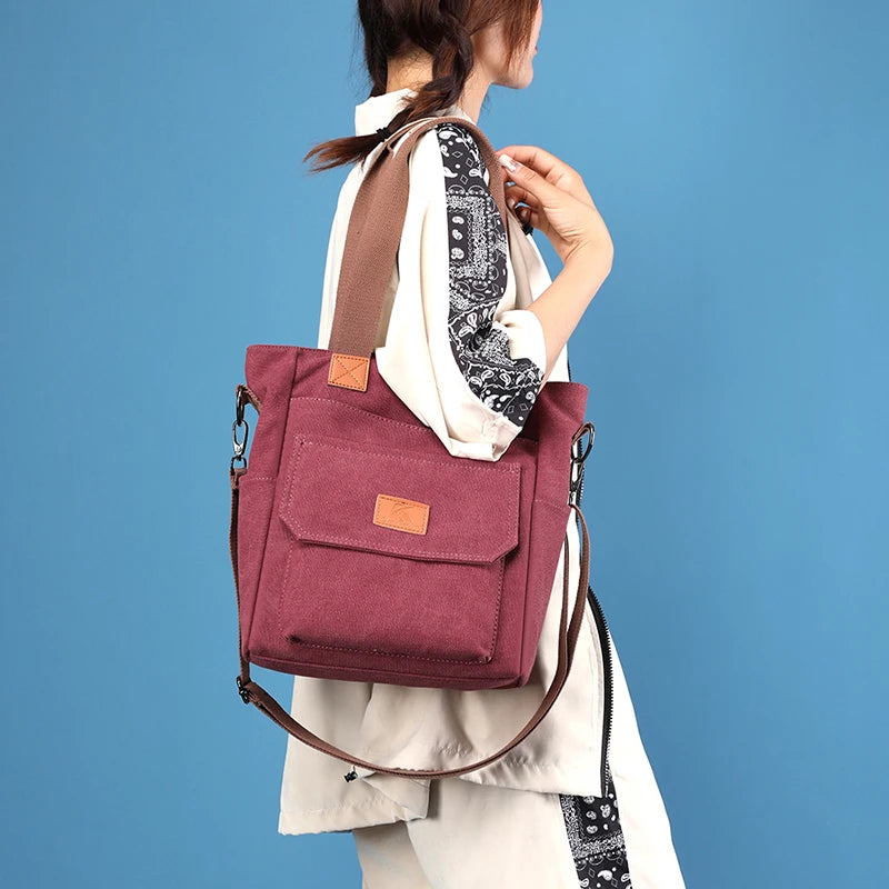 Canvas Women's Shoulder bags Female Messenger Bag Top-Handle Crossbody Bags