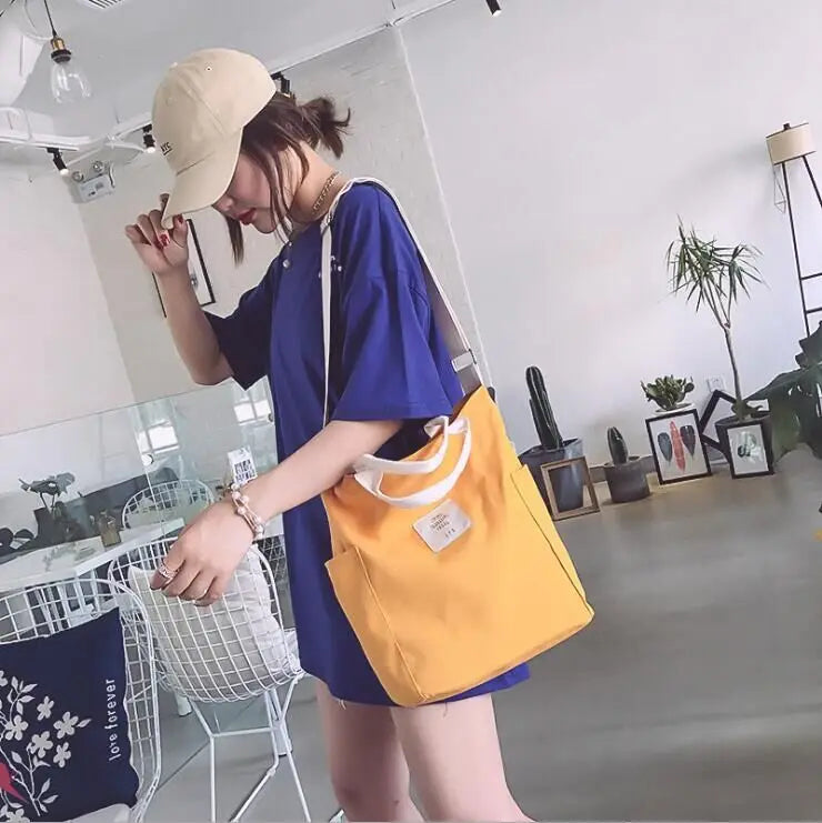 Canvas Womens Tote Bags Crossbody Shoulder Work Travel Book Handbag