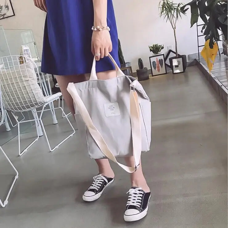 Canvas Womens Tote Bags Crossbody Shoulder Work Travel Book Handbag