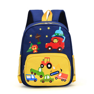 Cartoon Car World Primary School Bags Children Lightweight Printing Backpack