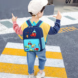 Cartoon Car World Primary School Bags Children Lightweight Printing Backpack