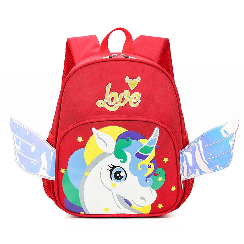 Cartoon Unicorn Backpack for Kids School Bag Boys Anti-lost bag