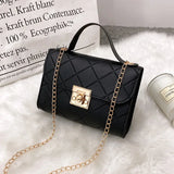 Casual Chain Crossbody Bag Women Shoulder Handbag PU Leather Messenger