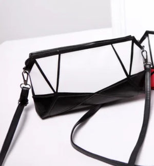 Casual Clutch Handbag Plaid PU Leather Shoulder Evening Bag