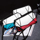 Casual Clutch Handbag Plaid PU Leather Shoulder Evening Bag