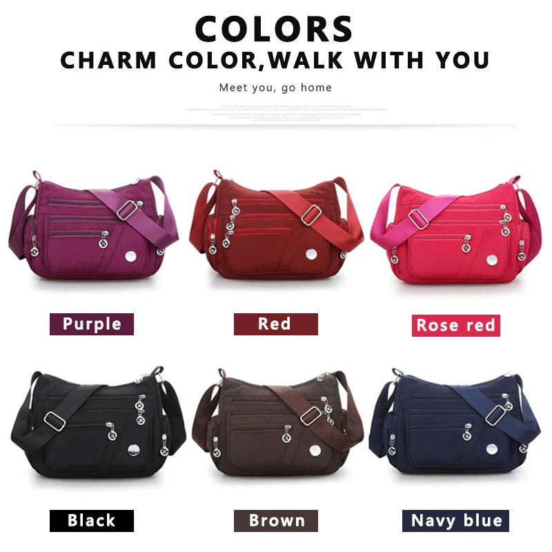 Casual Crossbody Shoulder Bag Women Nylon Waterproof Messenger Bags