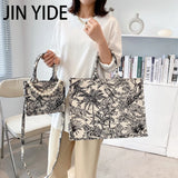 Casual Embroidery Handbag Large Capacity Shoulder Tote Clutch