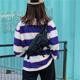 Casual Dark Wind Belt Bag Harajuku Canvas Chest Bag Unisex Waist Crossbody Bag