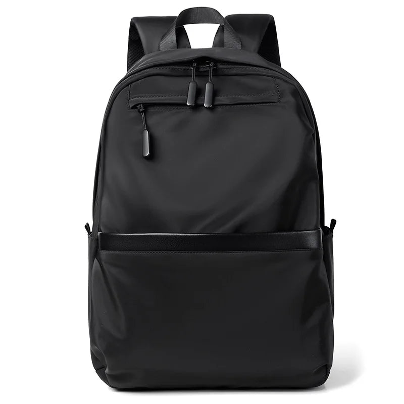 Casual Men's Business Backpack Nylon Solid Large Capacity Student Schoolbag