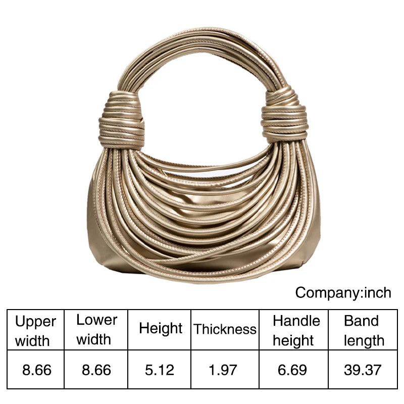 Casual Woven Rope Knot Women Messenger Bag