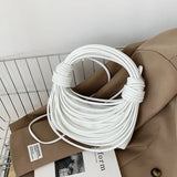 Casual Woven Rope Knot Women Messenger Bag