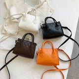 Plaid Leather Shoulder Bag Soft Crossbody Bag for Women