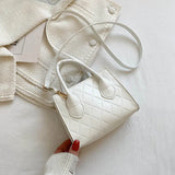 Plaid Leather Shoulder Bag Soft Crossbody Bag for Women