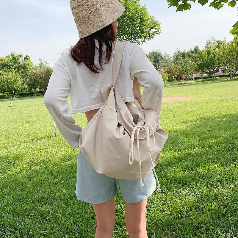 Casual Women Canvas Bag Large Capacity Shoulder Handbag