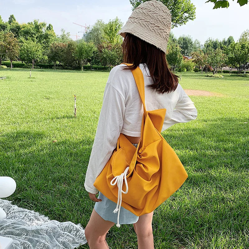 Casual Women Canvas Bag Large Capacity Shoulder Handbag