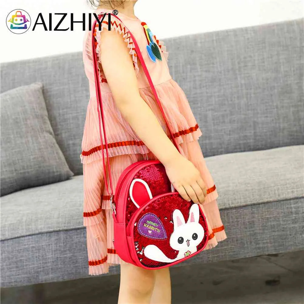 Cartoon Rabbit Ear Sequins Girls Backpack School Book Bag