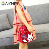 Cartoon Rabbit Ear Sequins Girls Backpack School Book Bag