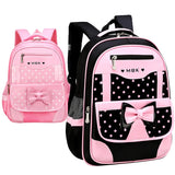 Kids Dot Bow School Backpack Set Primary Schoolbag Satchel Mochila