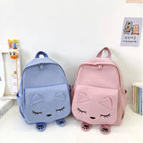 Cat Girl Backpack Pupil Kindergarten Kids Girls Boy Backpack Unisex Kid's Toy Ba