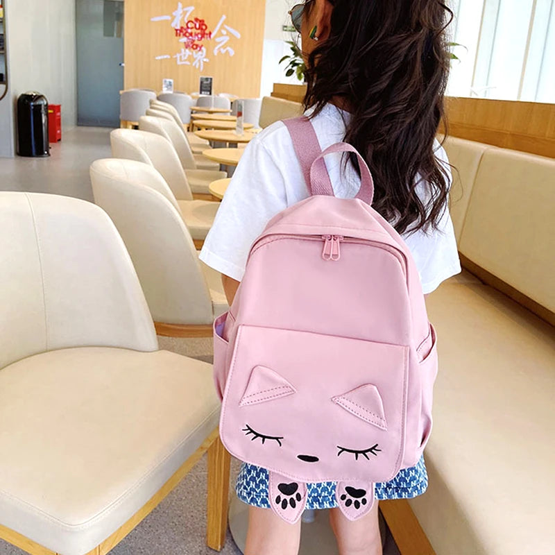 Cat Girl Backpack Pupil Kindergarten Kids Girls Boy Backpack Unisex Kid's Toy Ba