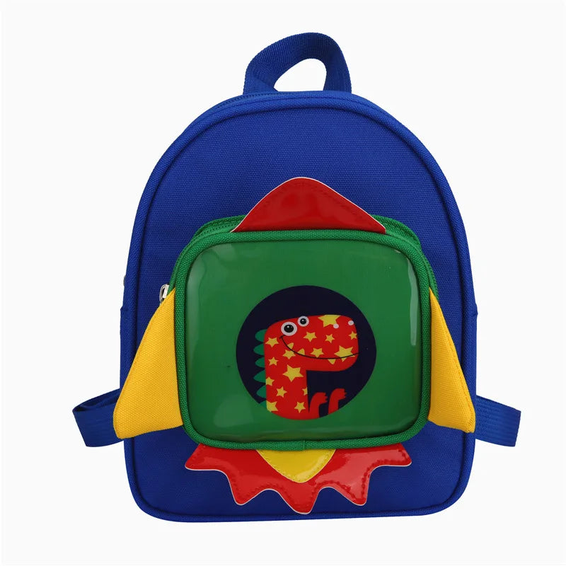 Rocket Dino Backpack for Kids, Kindergarten Schoolbag