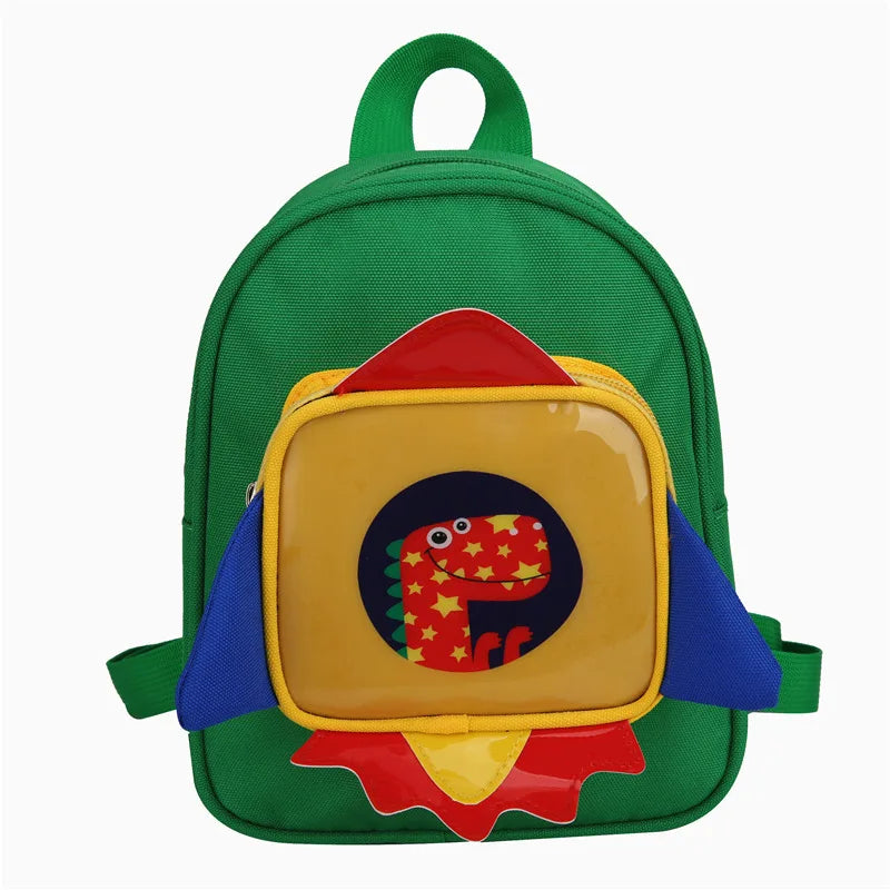 Rocket Dino Backpack for Kids, Kindergarten Schoolbag