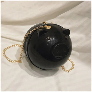 Circular Pig Shoulder Bag 3D Crossbody Women's Handbag