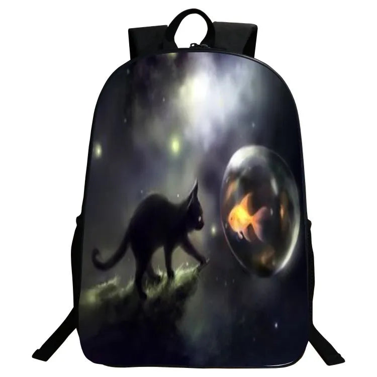 Cat Backpack Children Boys Girls Rucksack Cartoon Anime Animal School Bag 16inch