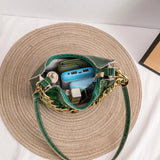 Crocodile Pattern Shoulder Bag for Women PU Leather Underarm Bags