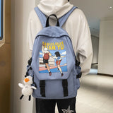 Cartoon Printed Backpack Women College Student Bag Nylon Waterproof Backpacks