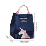 Cartoon Unicorn Lunch Bag Thermal Insulated Tote