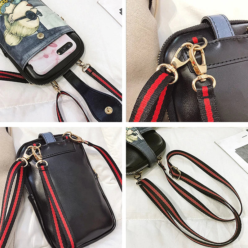 Women's Shoulder Bag Cartoon Phone Wallet Purse Handbag