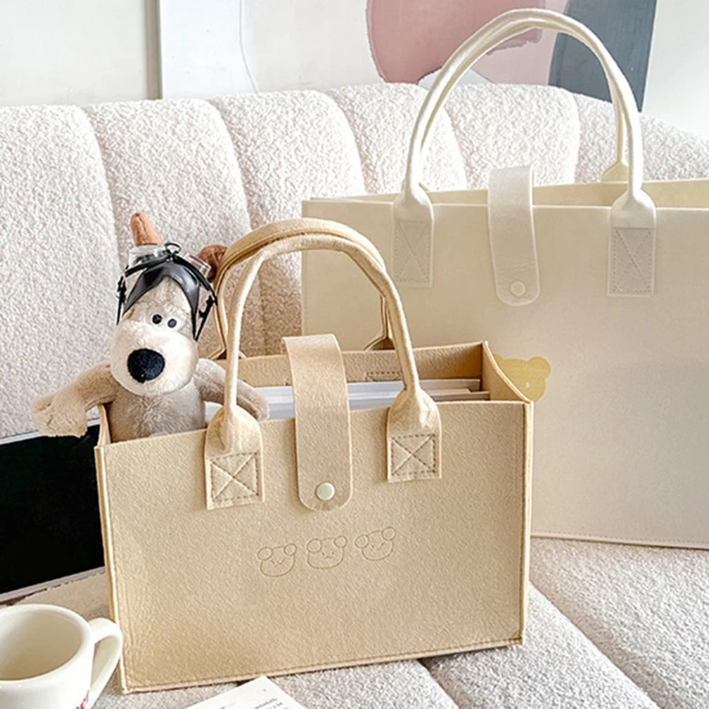 Large Capacity Travel Shoulder Shopping Bag Tote Cartoon Lunch Bag