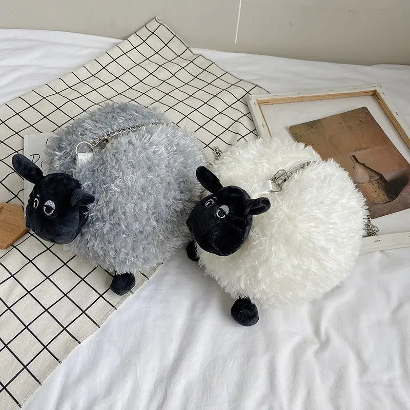 Ugly Lamb Plush Shoulder Bag Female