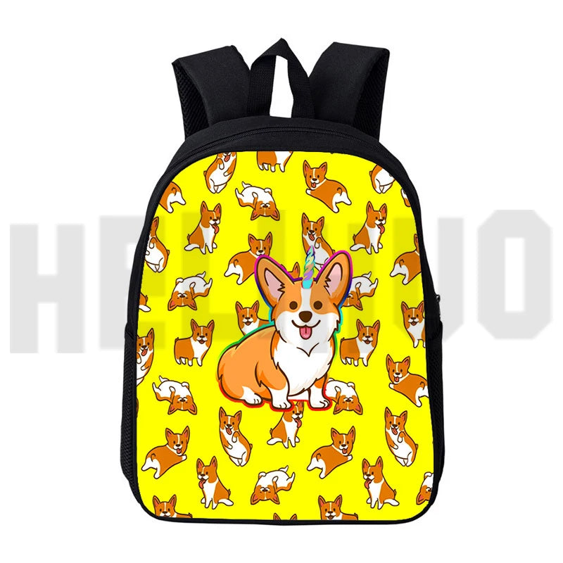 Corgi Pembroke 3D Print Kids Backpack School Bag Boys Girls Bookbags Mochila