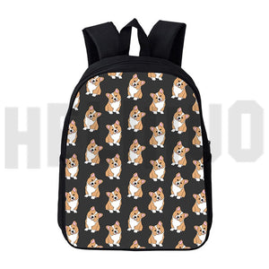 Corgi Pembroke 3D Print Kids Backpack School Bag Boys Girls Bookbags Mochila