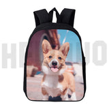 Corgi Pembroke 3D Print Kids Backpack School Bag Boys Girls Bookbags Mochila