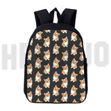 Corgi Pembroke 3D Print Kids Backpack School Bag Boys Girls Bookbags Mochila