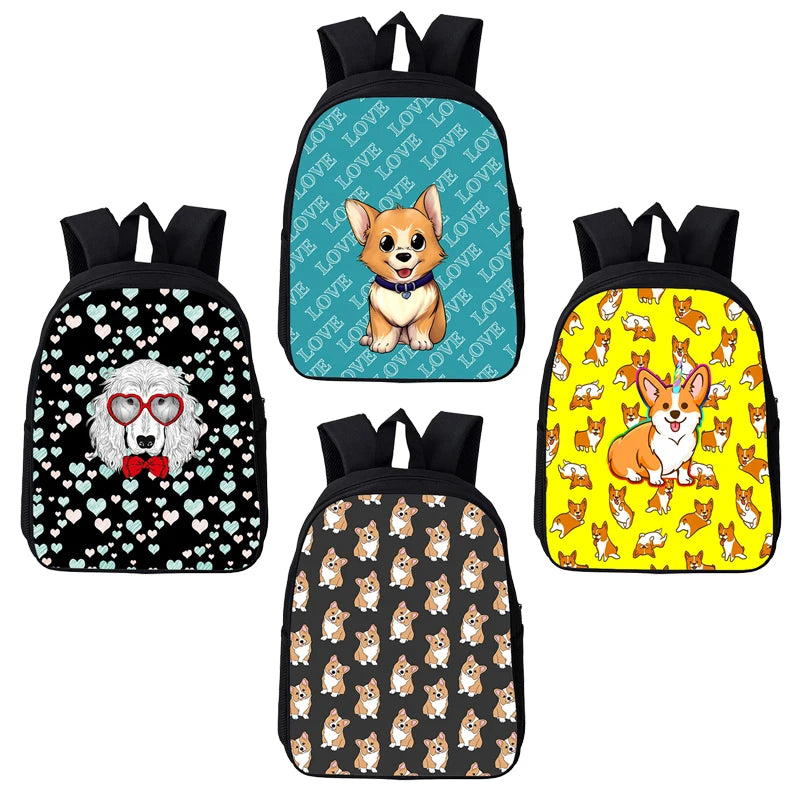 Corgi Pembroke 3D Print Kids Backpack School Bag Boys Girls Bookbags Mochila