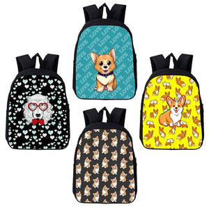Corgi Pembroke 3D Print Kids Backpack School Bag Boys Girls Bookbags Mochila