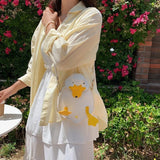 Cartoon Duck Shoulder Bag Small Crossbody Women Messenger Purses